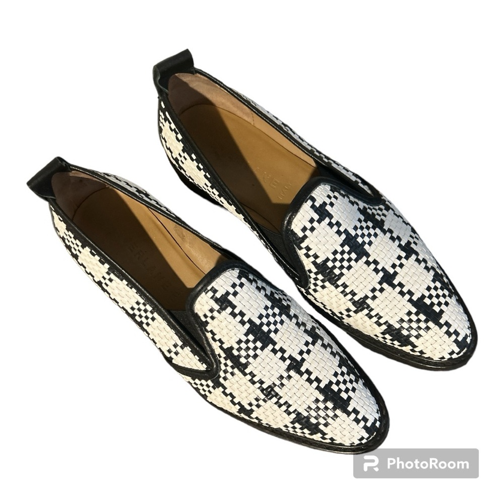 Everlane The Woven Street Shoe Slip On Black and White Size 8.5